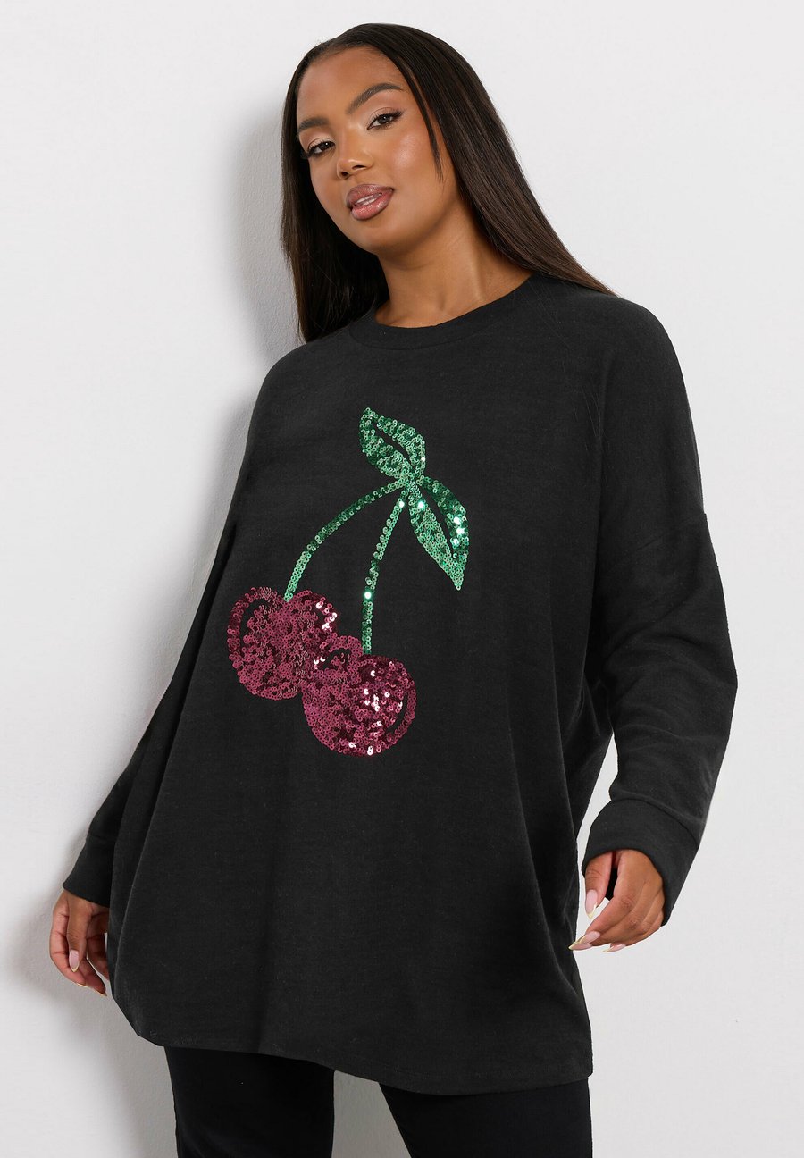 Джемпер Yours Clothing CHERRY SEQUIN EMBELLISHED , Black/Anthracite
Джемпер Yours Clothing CHERRY SEQUIN EMBELLISHED , Black/Anthracite