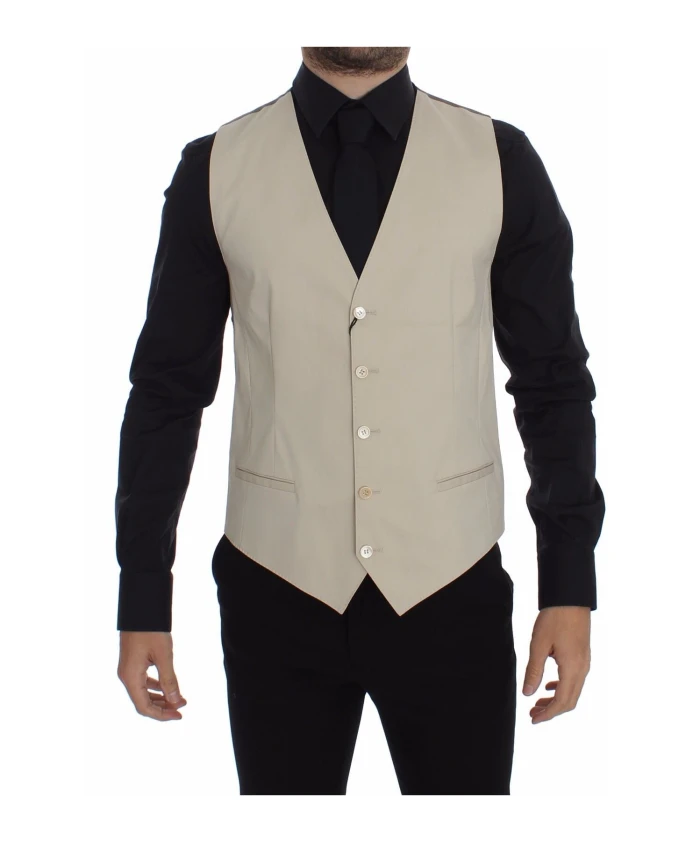 Жилет из эластичного хлопка Dolce & Gabbana, бежевый
Жилет из эластичного хлопка Dolce & Gabbana, бежевый