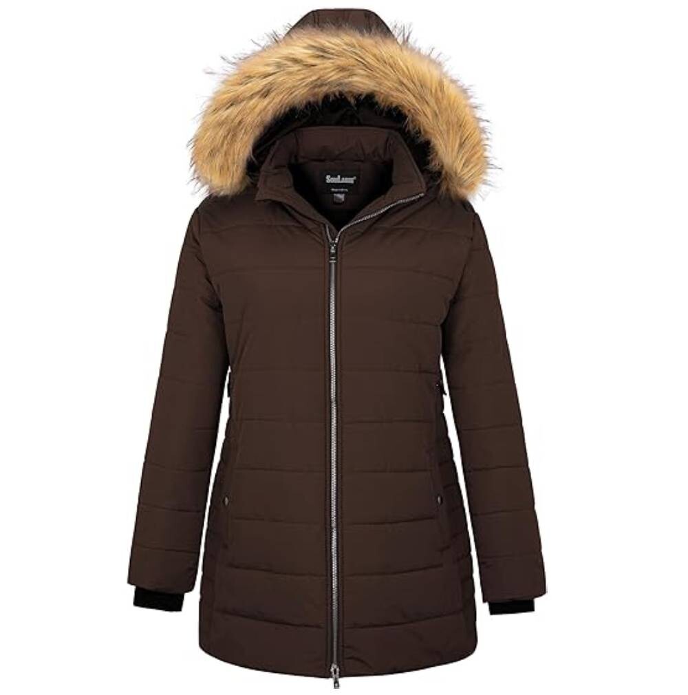 Куртка утепленная со съемным капюшоном Soularge Plus Size, коричневый
Куртка утепленная со съемным капюшоном Soularge Plus Size, коричневый