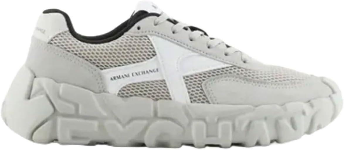 Мужские кроссовки Armani Exchange Stone с шнуровкой, белый/серый
Мужские кроссовки Armani Exchange Stone с шнуровкой, белый/серый