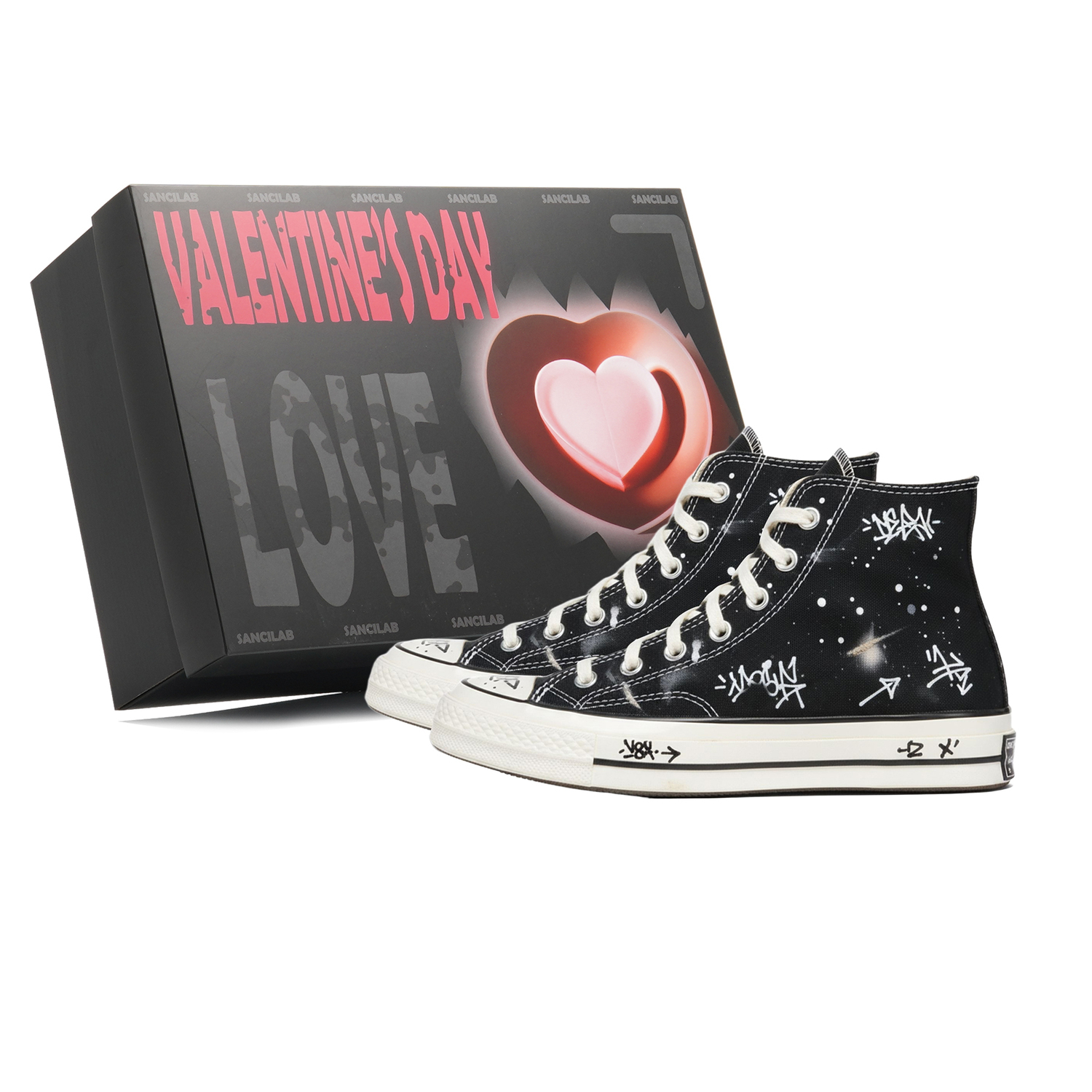 Chuck 70 с традиционным китайским принтом 2 Box устойчивые к истиранию высокие кроссовки Unisex винтаж Converse, черный
Chuck 70 с традиционным китайским принтом 2 Box устойчивые к истиранию высокие кроссовки Unisex винтаж Converse, черный