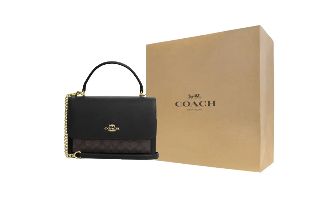 COACH Клатч на одно плечо из лакированного холста среднего размера
COACH Клатч на одно плечо из лакированного холста среднего размера