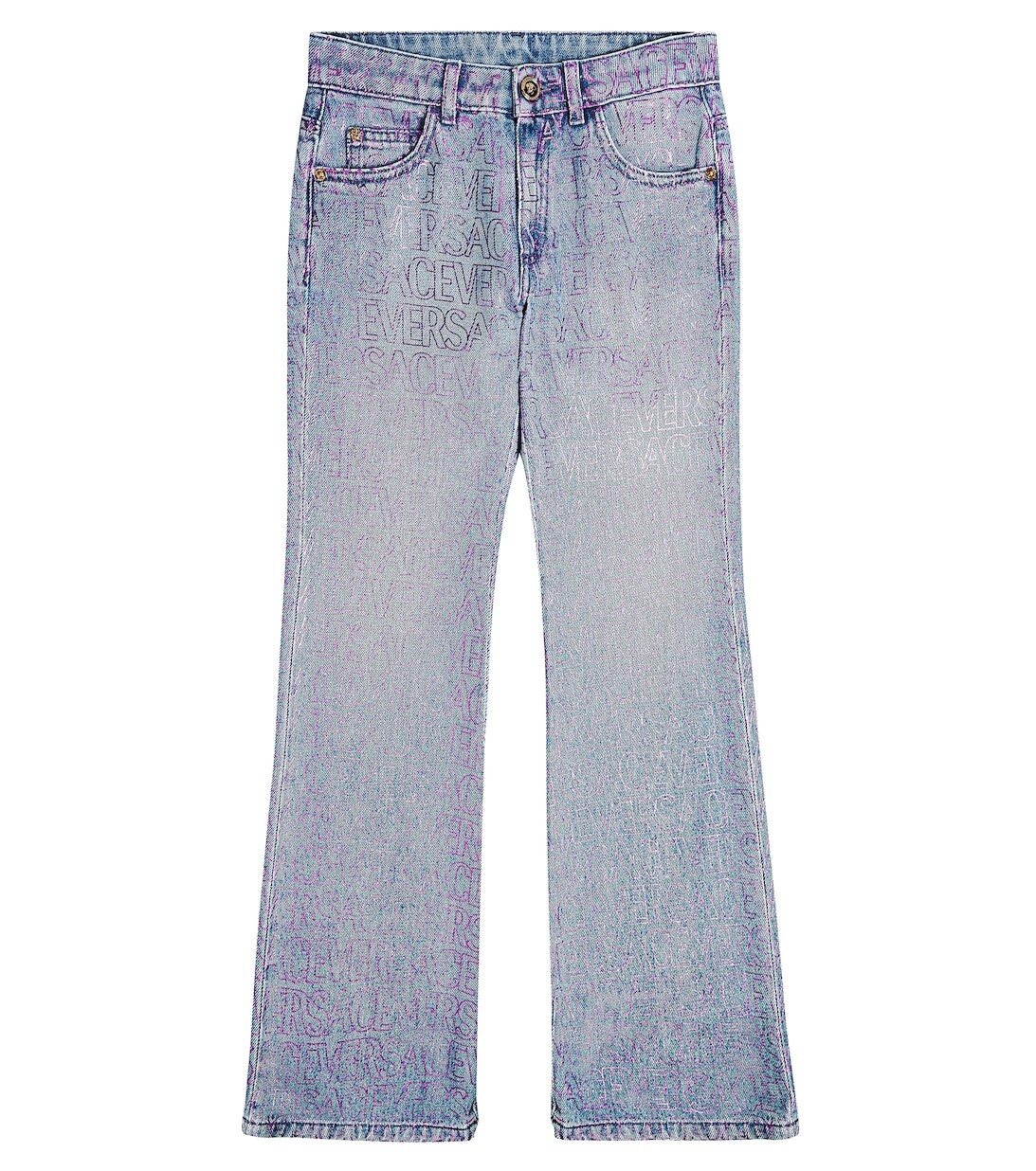 Расклешенные джинсы с логотипом Versace, синий
Расклешенные джинсы с логотипом Versace, синий