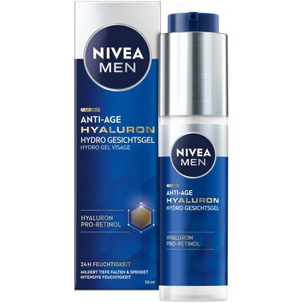NIVEA MEN Anti-Age Hyaluron Hydro Гель для лица с гиалуроном и про-ретинолом 50 мл
NIVEA MEN Anti-Age Hyaluron Hydro Гель для лица с гиалуроном и про-ретинолом 50 мл