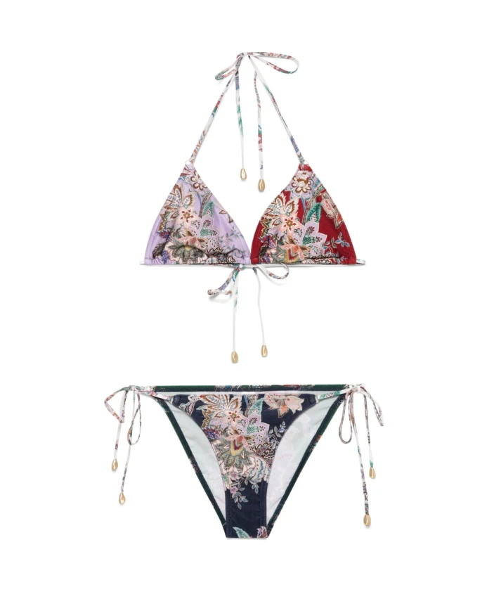 Изумрудно-Зеленый бикини с завязками на шее и узором «пейсли». Zimmermann, мультиколор
Изумрудно-Зеленый бикини с завязками на шее и узором «пейсли». Zimmermann, мультиколор