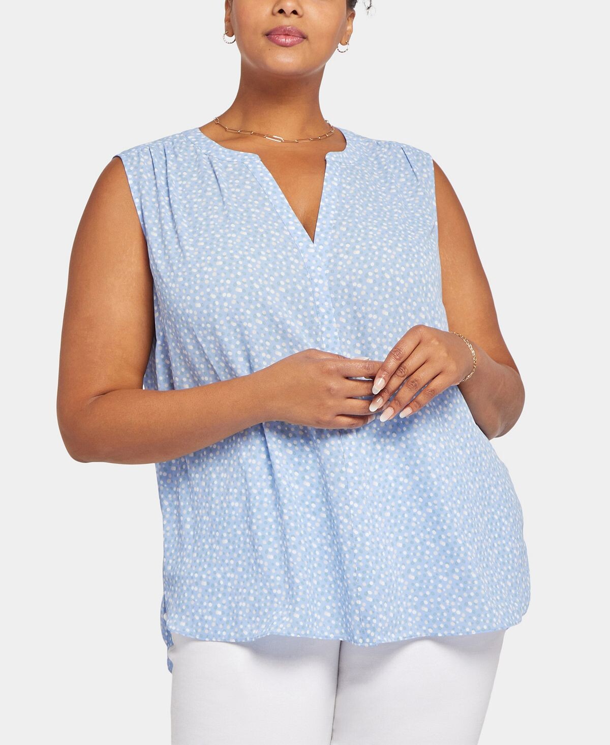 Плюс размер блуза без рукавов с защипами NYDJ, мульти
Плюс размер блуза без рукавов с защипами NYDJ, мульти