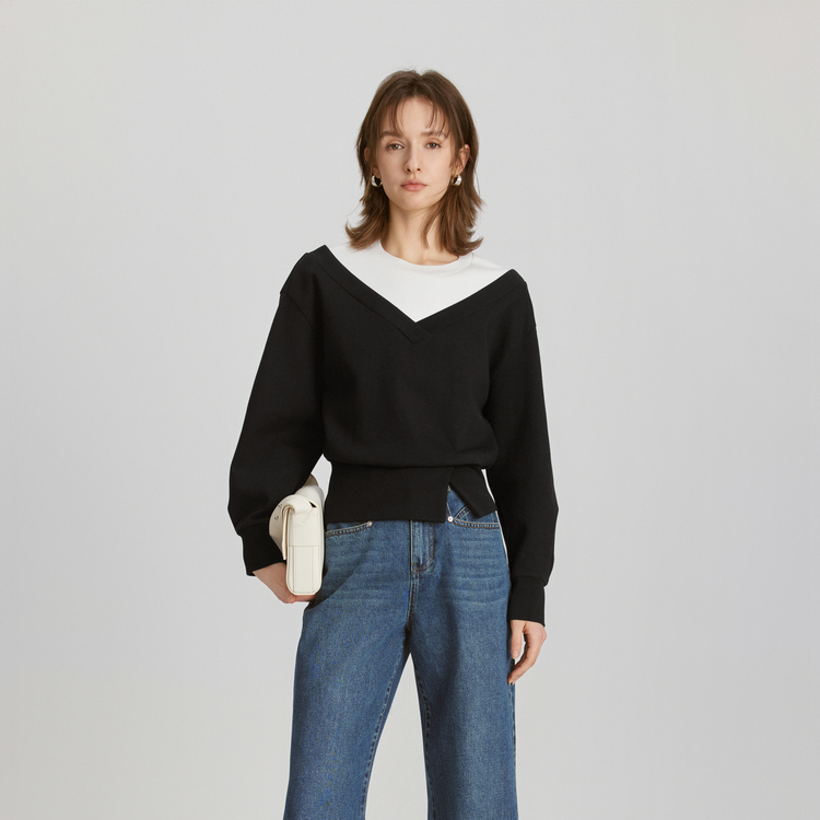 ELLE Свитшот Women's Black Crew Neck Moderate Regular
ELLE Свитшот Women's Black Crew Neck Moderate Regular