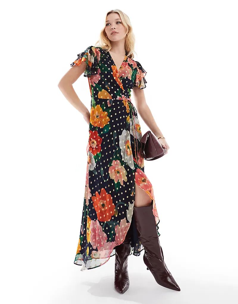 Платье миди Hope & Ivy с рукавами-оборками, завязкой на талии и принтом темно-синего цвета
Платье миди Hope & Ivy с рукавами-оборками, завязкой на талии и принтом темно-синего цвета