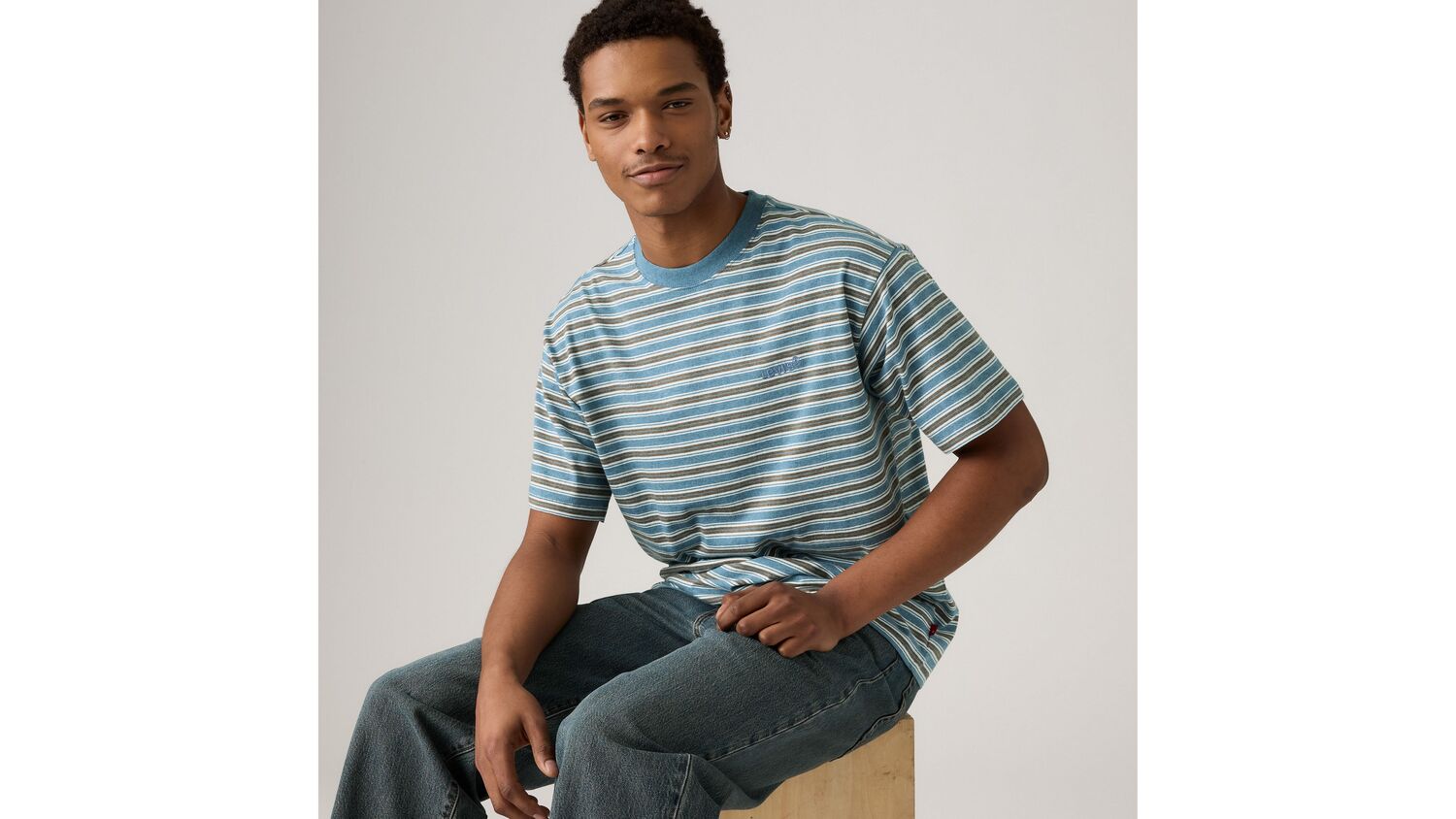 Винтажная футболка Red Tab Levi's, Tobi Stripe Indigo Wash - Blue
Винтажная футболка Red Tab Levi's, Tobi Stripe Indigo Wash - Blue