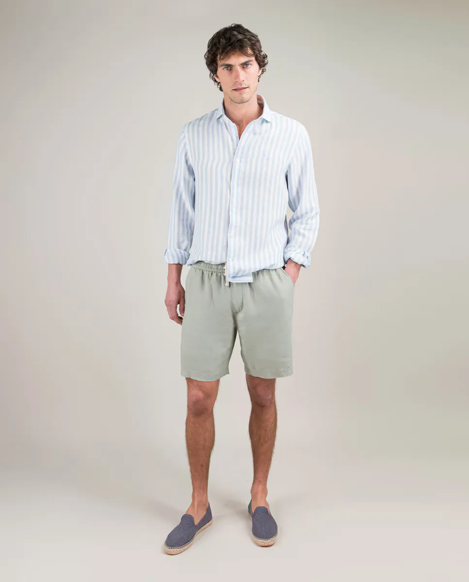 Мужские шорты-бермуды из окрашенного льна El Ganso, зеленый
Мужские шорты-бермуды из окрашенного льна El Ganso, зеленый