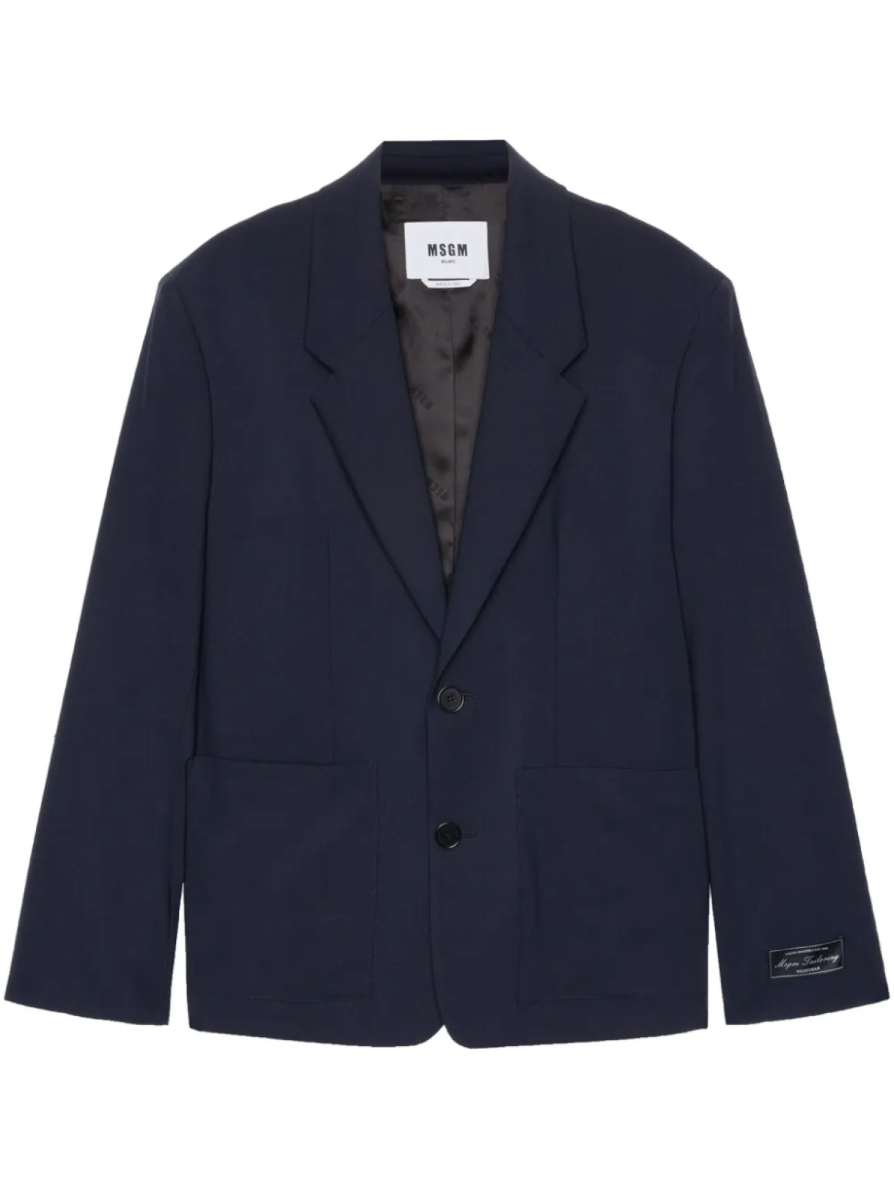 Однобортный пиджак MSGM, синий 
Однобортный пиджак MSGM, синий