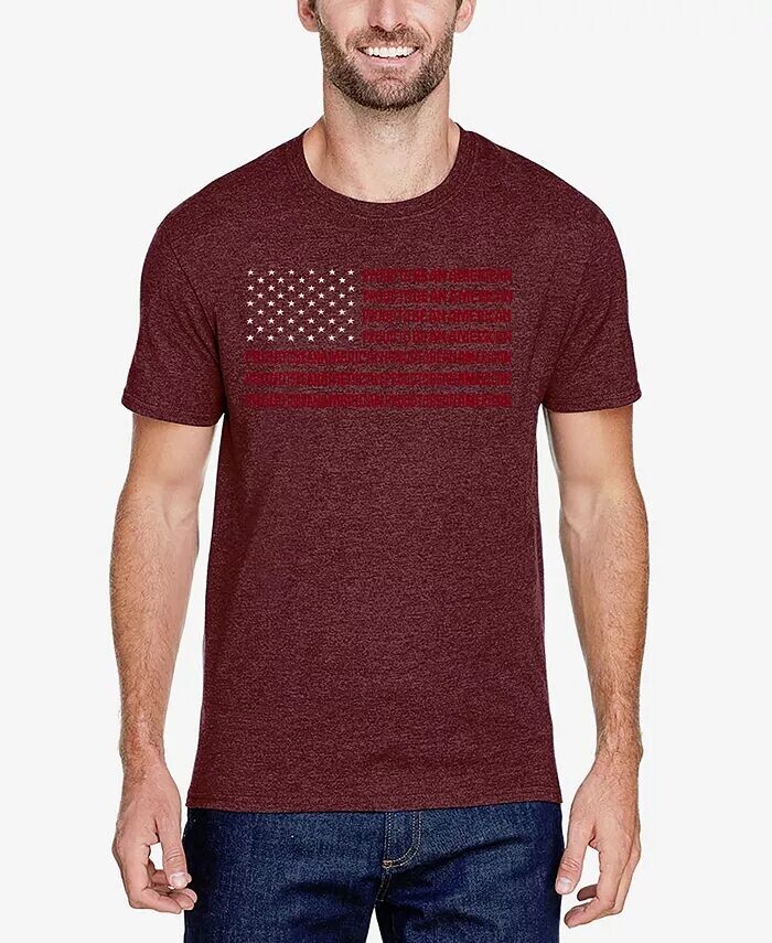 Proud To Be An American — мужская футболка премиум-класса с рисунком Word Art LA Pop Art, красный
Proud To Be An American — мужская футболка премиум-класса с рисунком Word Art LA Pop Art, красный