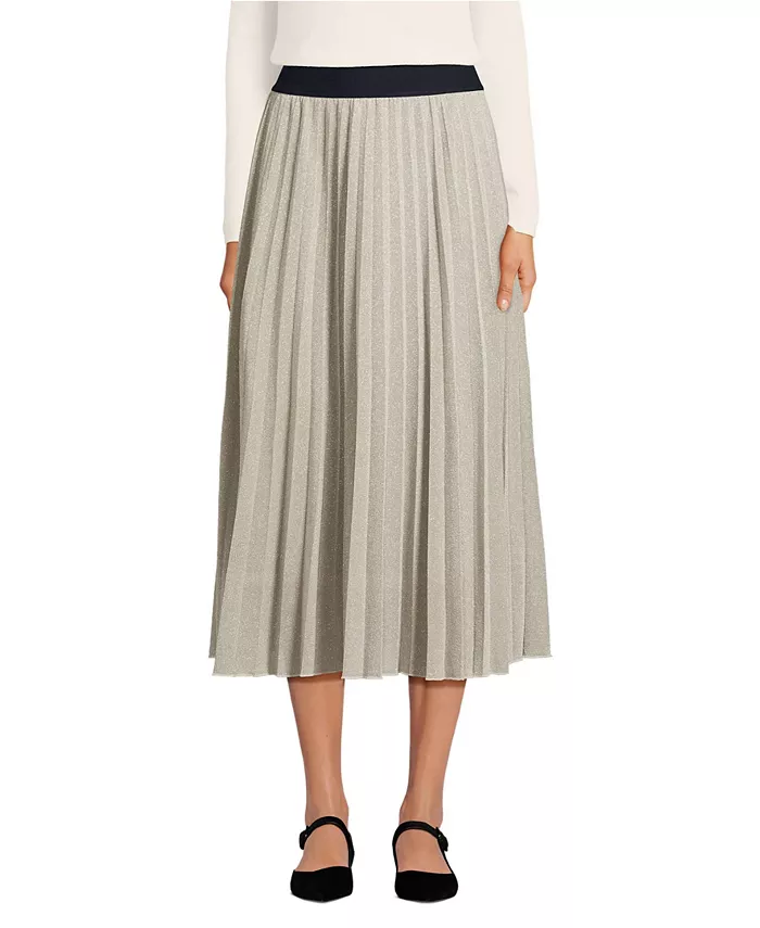 Женская трикотажная юбка миди с фольгированными складками Lands' End, белый
Женская трикотажная юбка миди с фольгированными складками Lands' End, белый