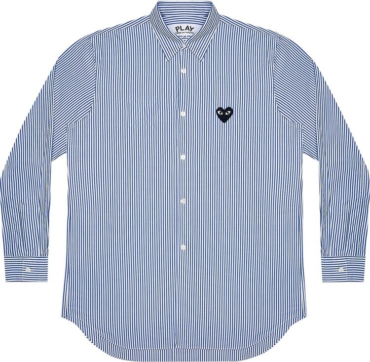 Рубашка Comme des Garçons PLAY Striped Heart Patch Shirt 'Blue', синий 
Рубашка Comme des Garçons PLAY Striped Heart Patch Shirt 'Blue', синий
