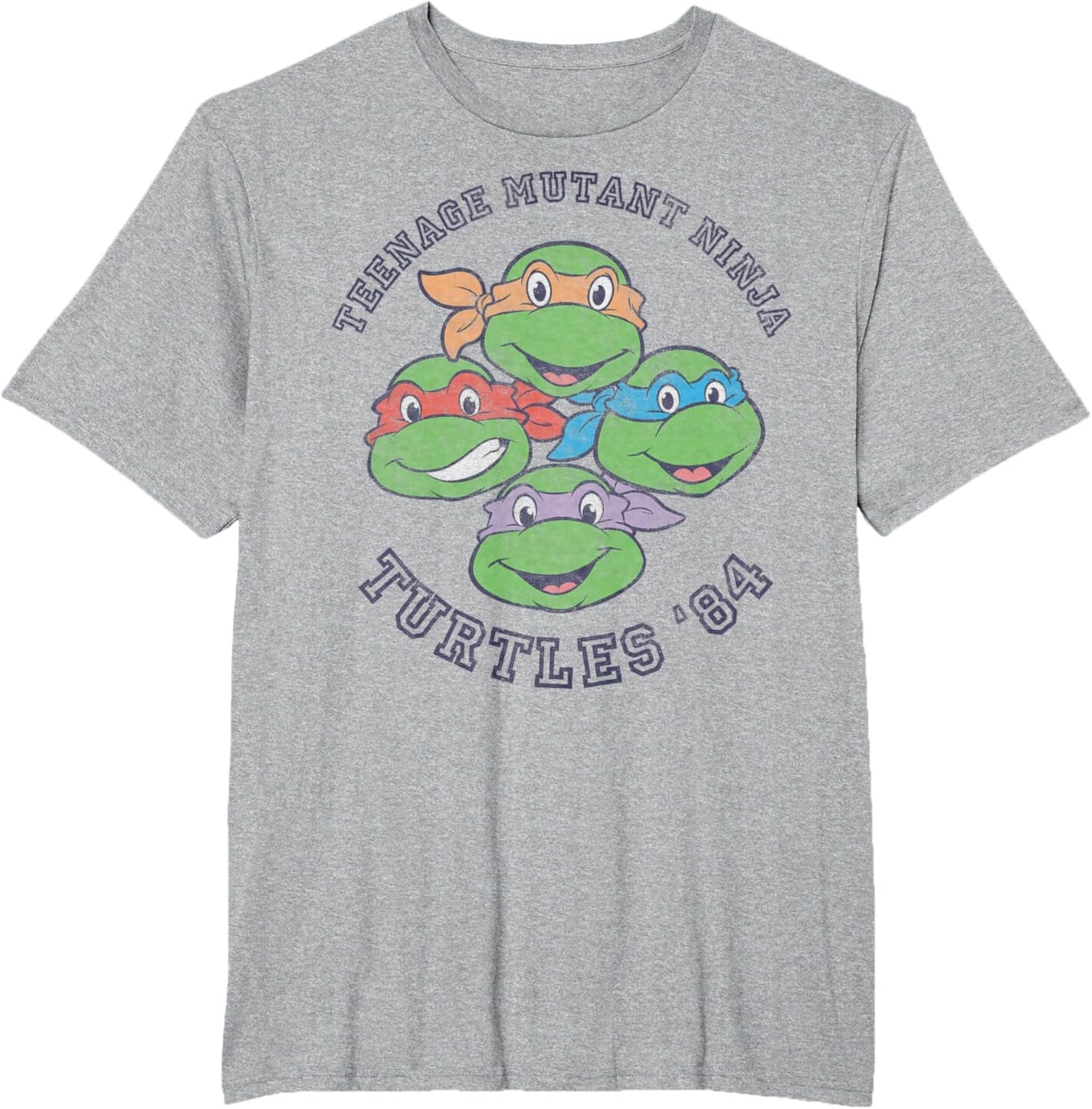 Мужская футболка Teenage Mutant Ninja Turtles Old School 1984, Big and Tall Size, серый вереск
Мужская футболка Teenage Mutant Ninja Turtles Old School 1984, Big and Tall Size, серый вереск