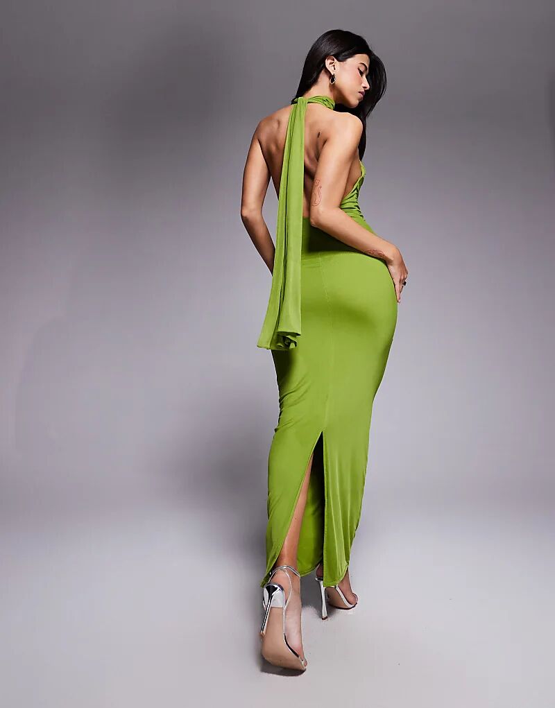 Платье макси ASOS DESIGN с сетчатой вставкой на груди, завязкой на спине, зеленого цвета
Платье макси ASOS DESIGN с сетчатой вставкой на груди, завязкой на спине, зеленого цвета