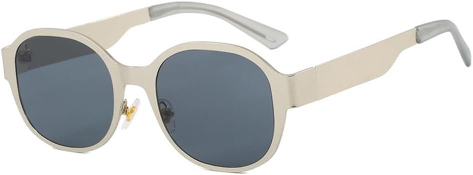 Металлические ретро-солнцезащитные очки для женщин, модные, овальной формы, с защитой от УФ-излучения, зеркальные, стильные, повседневные, очки UV400 TKKTLLT, Silvergrey
Металлические ретро-солнцезащитные очки для женщин, модные, овальной формы, с защитой от УФ-излучения, зеркальные, стильные, повседневные, очки UV400 TKKTLLT, Silvergrey