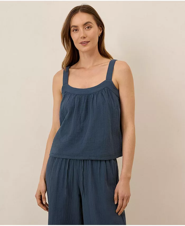 Женская майка с квадратным вырезом из органического хлопка Coastal Double Gauze Pact, синий
Женская майка с квадратным вырезом из органического хлопка Coastal Double Gauze Pact, синий