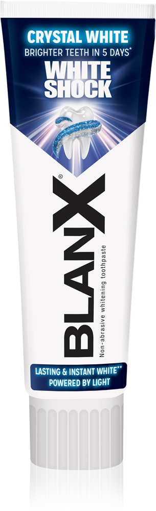 Зубная паста White Shock для мгновенного отбеливания зубов Blanx, 75 мл
Зубная паста White Shock для мгновенного отбеливания зубов Blanx, 75 мл