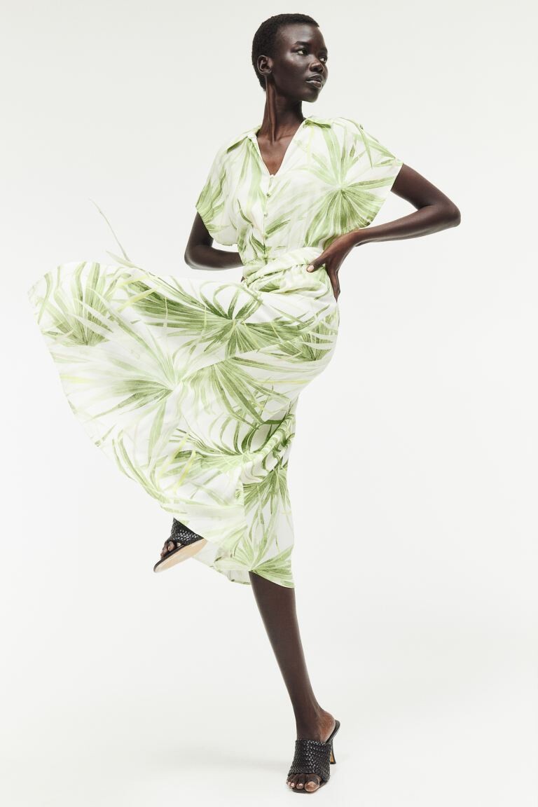 Платье-Блузка с поясом H&M, белый
Платье-Блузка с поясом H&M, белый