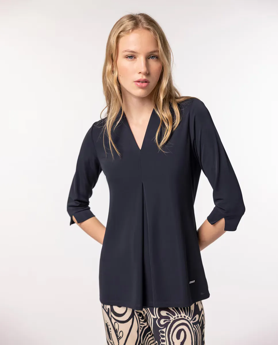 Женская футболка со складкой спереди и французскими рукавами Naulover, темно-синий
Женская футболка со складкой спереди и французскими рукавами Naulover, темно-синий