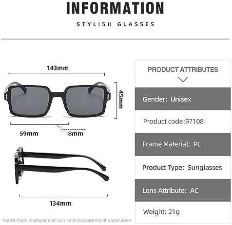 Солнцезащитные очки для женщин 2027 года, квадратные солнцезащитные очки для мужчин, винтажные женские солнцезащитные очки с защитой от УФ-излучения UV400 MTZJH, Leo
Солнцезащитные очки для женщин 2027 года, квадратные солнцезащитные очки для мужчин, винтажные женские солнцезащитные очки с защитой от УФ-излучения UV400 MTZJH, Leo