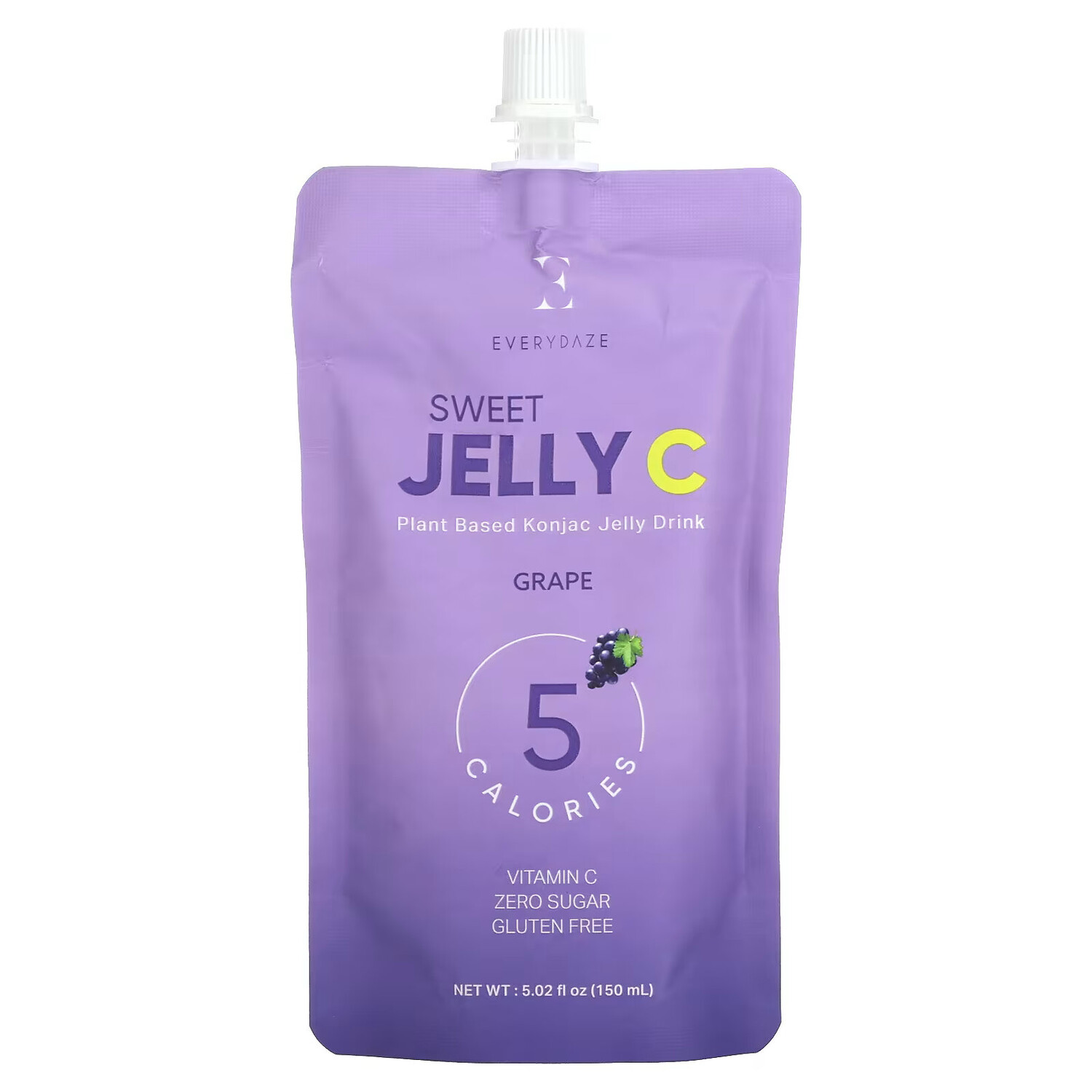 Everydaze, Sweet Jelly C, желейный напиток из конжака на растительной основе, виноград, 150 мл (5,02 жидк. Унции)
Everydaze, Sweet Jelly C, желейный напиток из конжака на растительной основе, виноград, 150 мл (5,02 жидк. Унции)