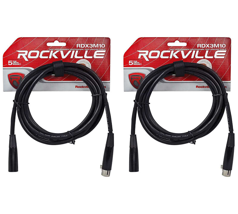 (2) Rockville RDX3M10 10-футовые 3-контактные кабели освещения DMX, 100 % OFC, гнездо 2, штекер (2) RDX3M10
(2) Rockville RDX3M10 10-футовые 3-контактные кабели освещения DMX, 100 % OFC, гнездо 2, штекер (2) RDX3M10