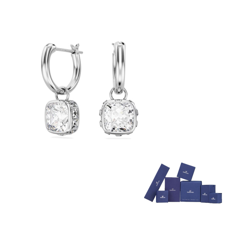 Хромированные мини-серьги-кольца Swarovski, серебряный
Хромированные мини-серьги-кольца Swarovski, серебряный