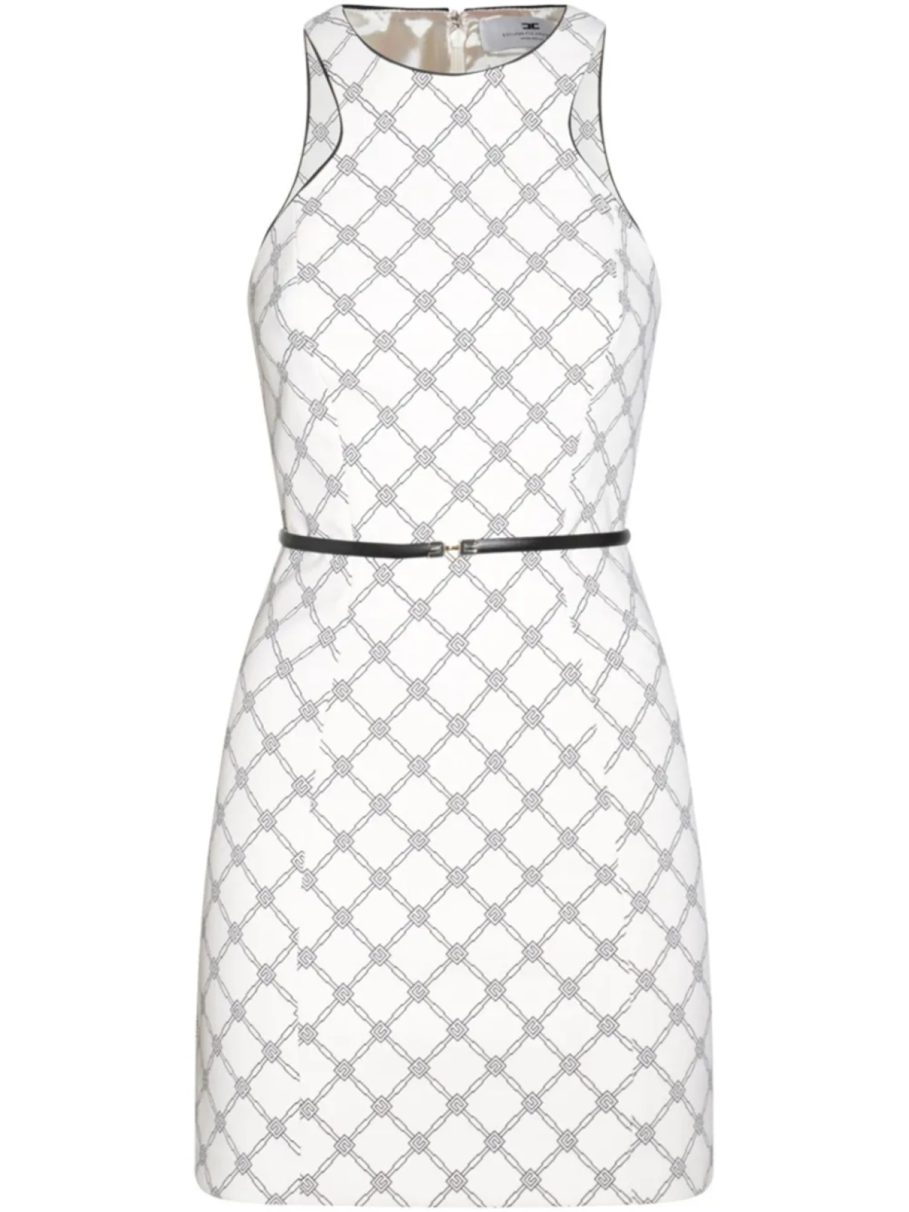 Платье мини из крепа Elisabetta Franchi с ромбовидным принтом, белый
Платье мини из крепа Elisabetta Franchi с ромбовидным принтом, белый