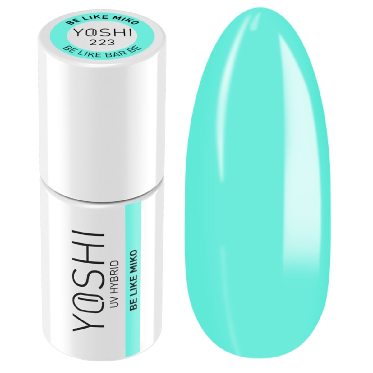 Yoshi, Гибридный лак для ногтей Be Like Bar серии Be Miko оттенок № 223 — Бирюзовый цвет, 6 мл
Yoshi, Гибридный лак для ногтей Be Like Bar серии Be Miko оттенок № 223 — Бирюзовый цвет, 6 мл