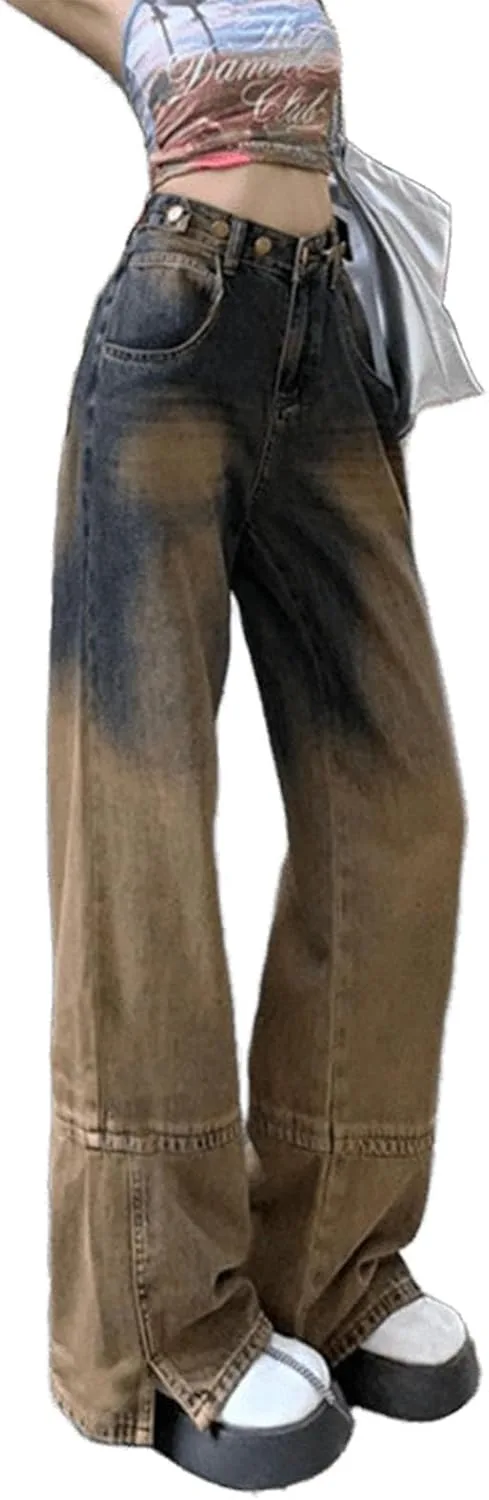 Женские джинсы American Style, прямые широкие, желтый градиент UICIOP
Женские джинсы American Style, прямые широкие, желтый градиент UICIOP