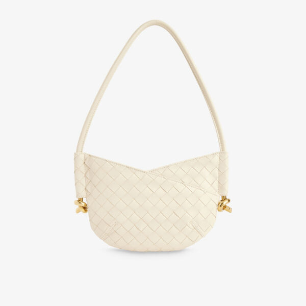 Сумка через плечо из кожи с узлом Bottega Veneta, синий 
Сумка через плечо из кожи с узлом Bottega Veneta, синий