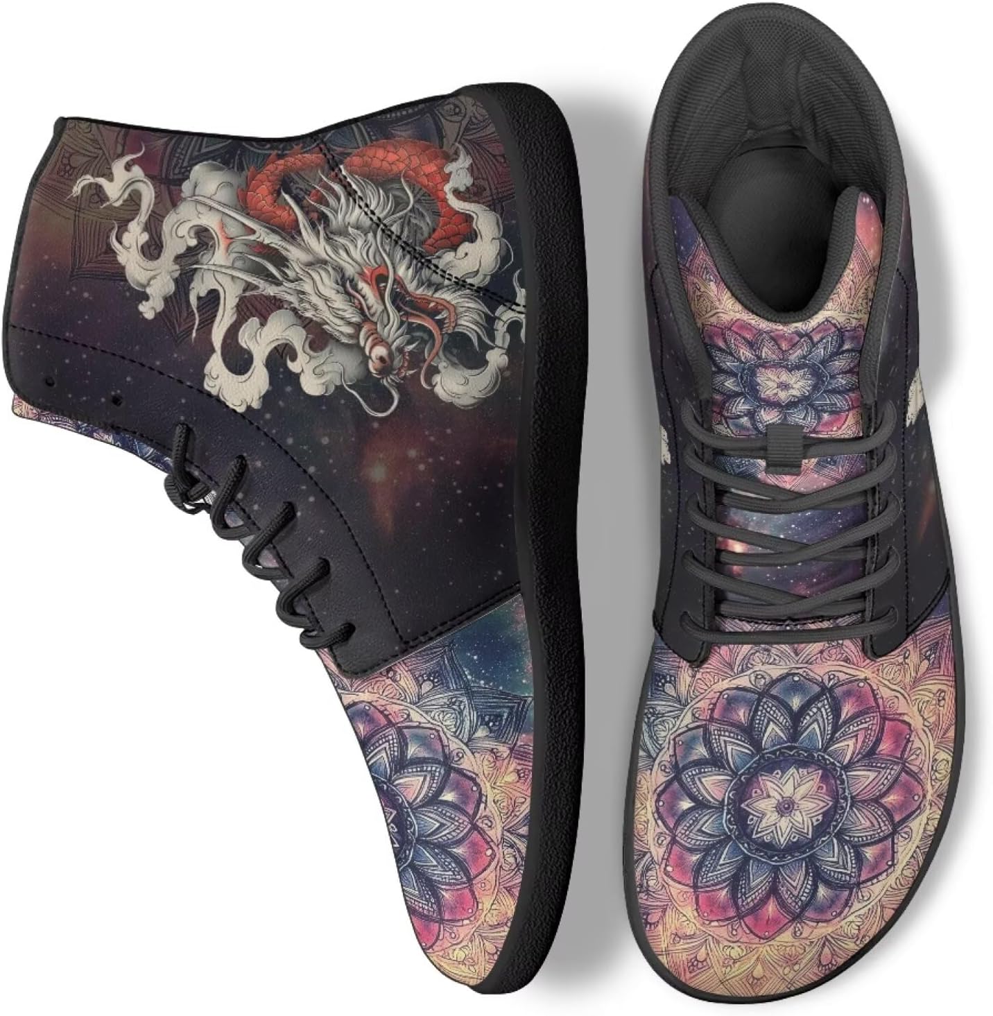 Кроссовки Boho Mandala с цветочным узором для женщин и мужчин, с высоким верхом из PU кожи, для работы и ходьбы Ecaestolph, фиолетовый
Кроссовки Boho Mandala с цветочным узором для женщин и мужчин, с высоким верхом из PU кожи, для работы и ходьбы Ecaestolph, фиолетовый