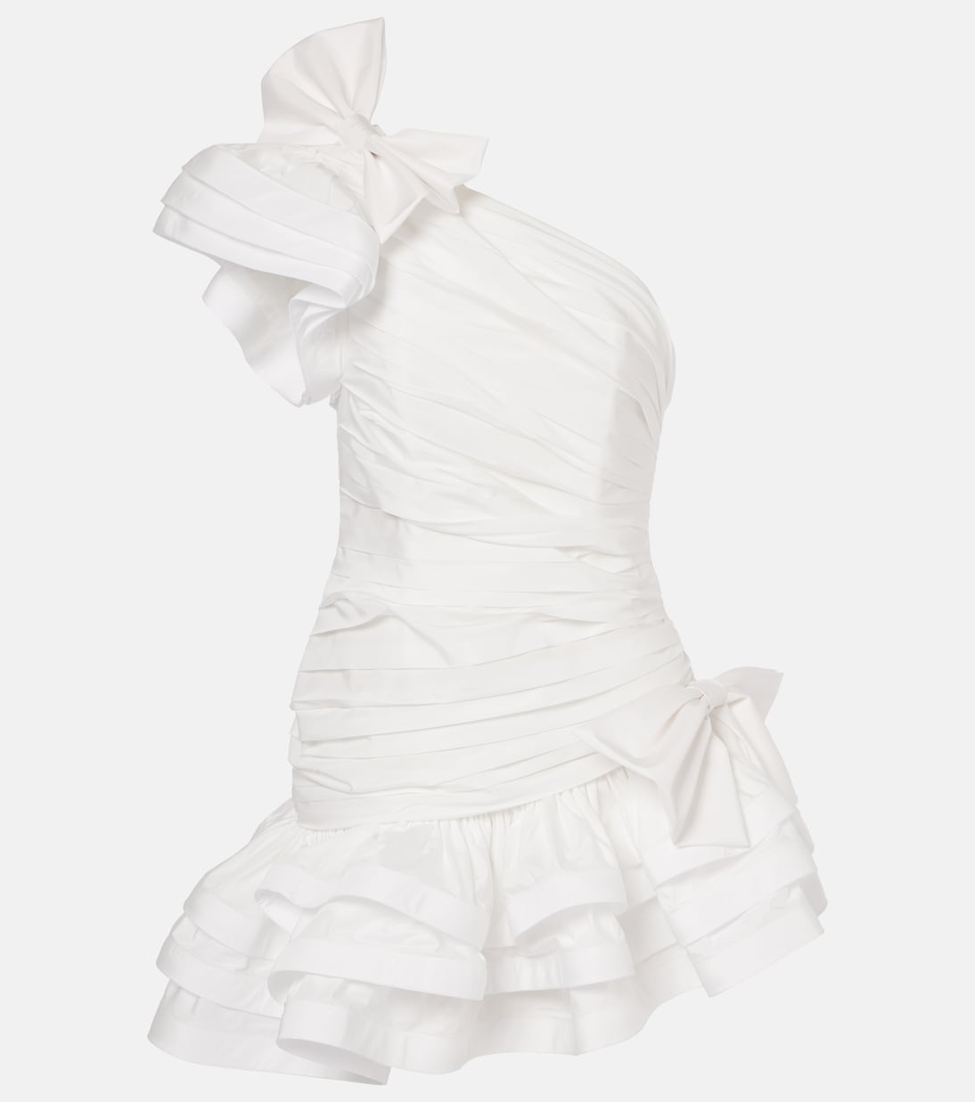 Мини-платье из тафты с оборками Alessandra Rich, белый
Мини-платье из тафты с оборками Alessandra Rich, белый