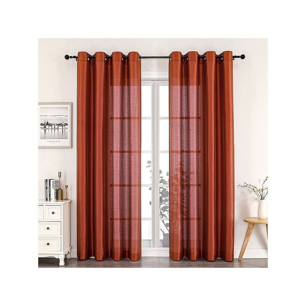 Kate Aurora Home Living 2 шт. Легкие базовые прозрачные верхние панели для штор с люверсами, цвет Spice
Kate Aurora Home Living 2 шт. Легкие базовые прозрачные верхние панели для штор с люверсами, цвет Spice