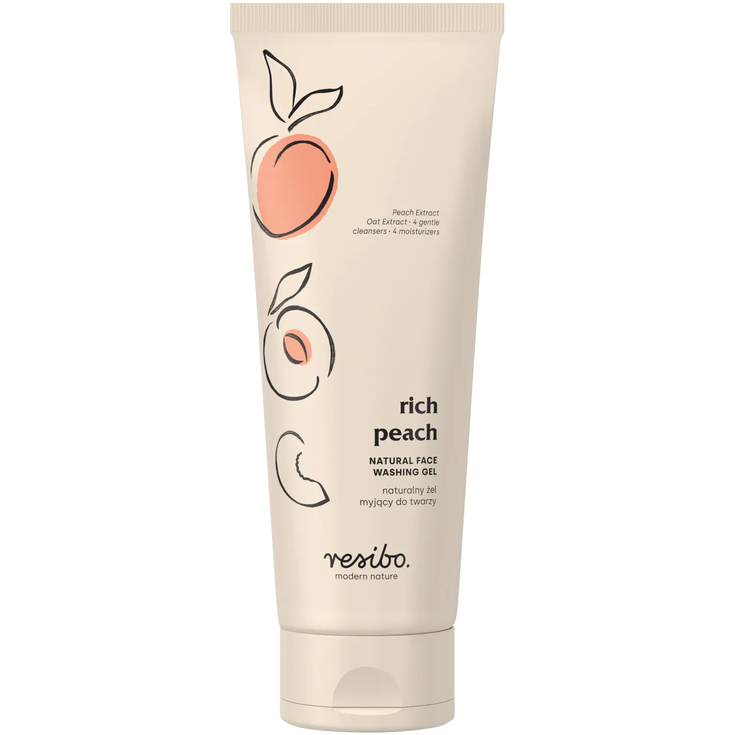 Resibo гель для умывания лица экстракт персика, 125 мл
Resibo гель для умывания лица экстракт персика, 125 мл