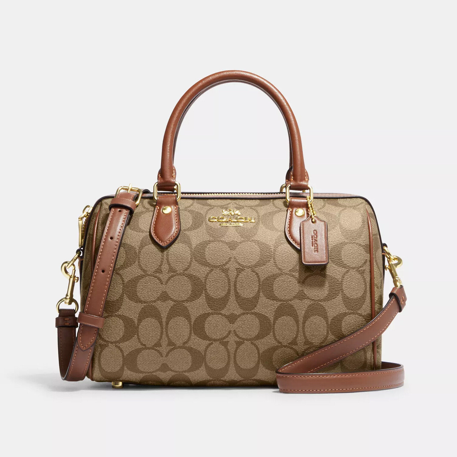 Сумка Coach Outlet Rowan Satchel In Signature Canvas, коричневый/бежевый/золотой
Сумка Coach Outlet Rowan Satchel In Signature Canvas, коричневый/бежевый/золотой