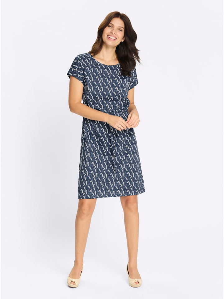 Платье из джерси темно-синего цвета с принтом экрю Sieh an!
Платье из джерси темно-синего цвета с принтом экрю Sieh an!