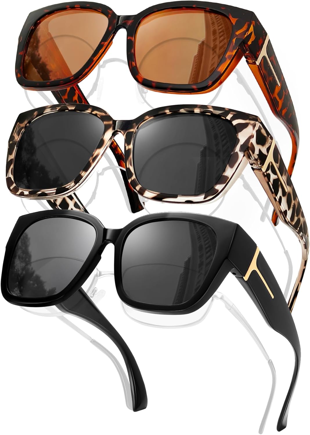 Солнцезащитные очки MAIVARDAY с поляризацией, надеваемые поверх обычных очков, для женщин, с защитой от УФ-излучения UV400, квадратной формы, облегающие очки, в упаковке из 3 штук, 【e】glossy Black /Gray Leopard/Brown Tortoise
Солнцезащитные очки MAIVARDAY с поляризацией, надеваемые поверх обычных очков, для женщин, с защитой от УФ-излучения UV400, квадратной формы, облегающие очки, в упаковке из 3 штук, 【e】glossy Black /Gray Leopard/Brown Tortoise