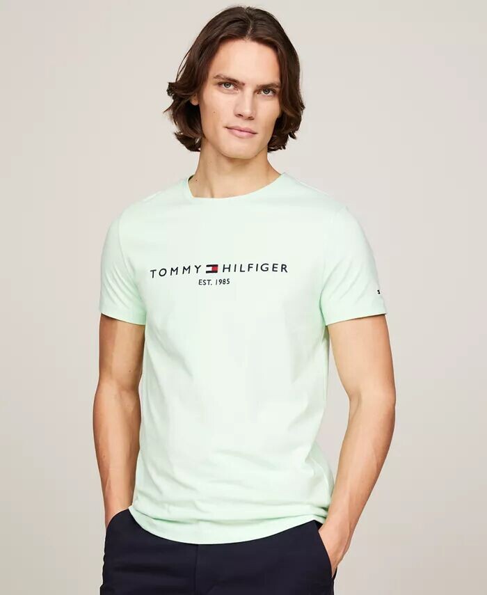 Мужская футболка узкого кроя с круглым вырезом с вышитым логотипом Tommy Hilfiger, зеленый
Мужская футболка узкого кроя с круглым вырезом с вышитым логотипом Tommy Hilfiger, зеленый