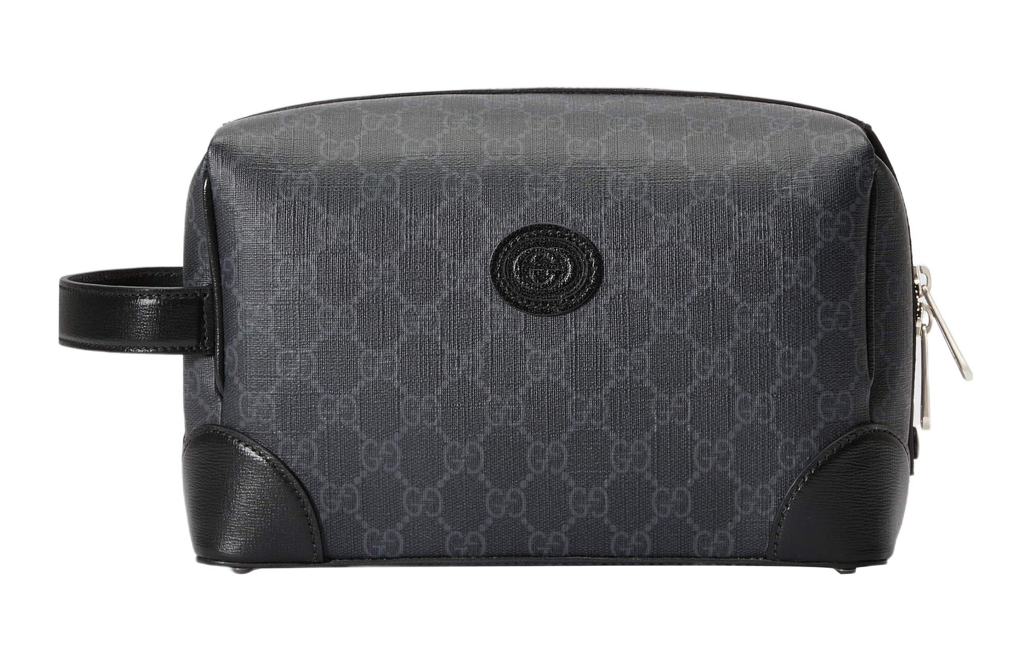 GUCCI Женская серая косметичка из переплетенного холста с кожаной отделкой
GUCCI Женская серая косметичка из переплетенного холста с кожаной отделкой