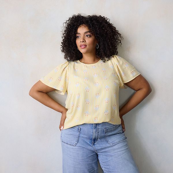 Блузка с расклешенными рукавами plus size Lc Lauren Conrad, Ylw Syd Blooms Stripe
Блузка с расклешенными рукавами plus size Lc Lauren Conrad, Ylw Syd Blooms Stripe