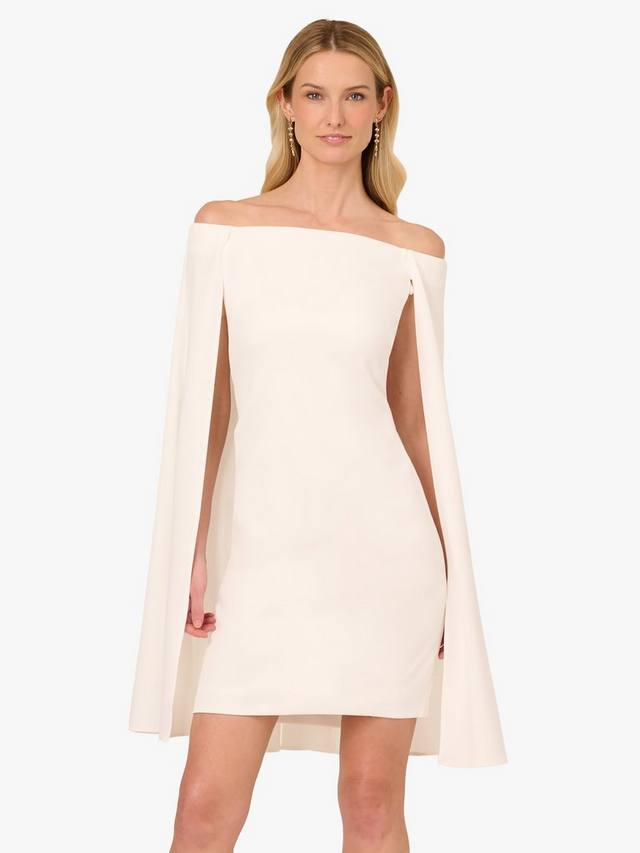 Платье из крепа с открытыми плечами Adrianna Papell, слоновая кость
Платье из крепа с открытыми плечами Adrianna Papell, слоновая кость