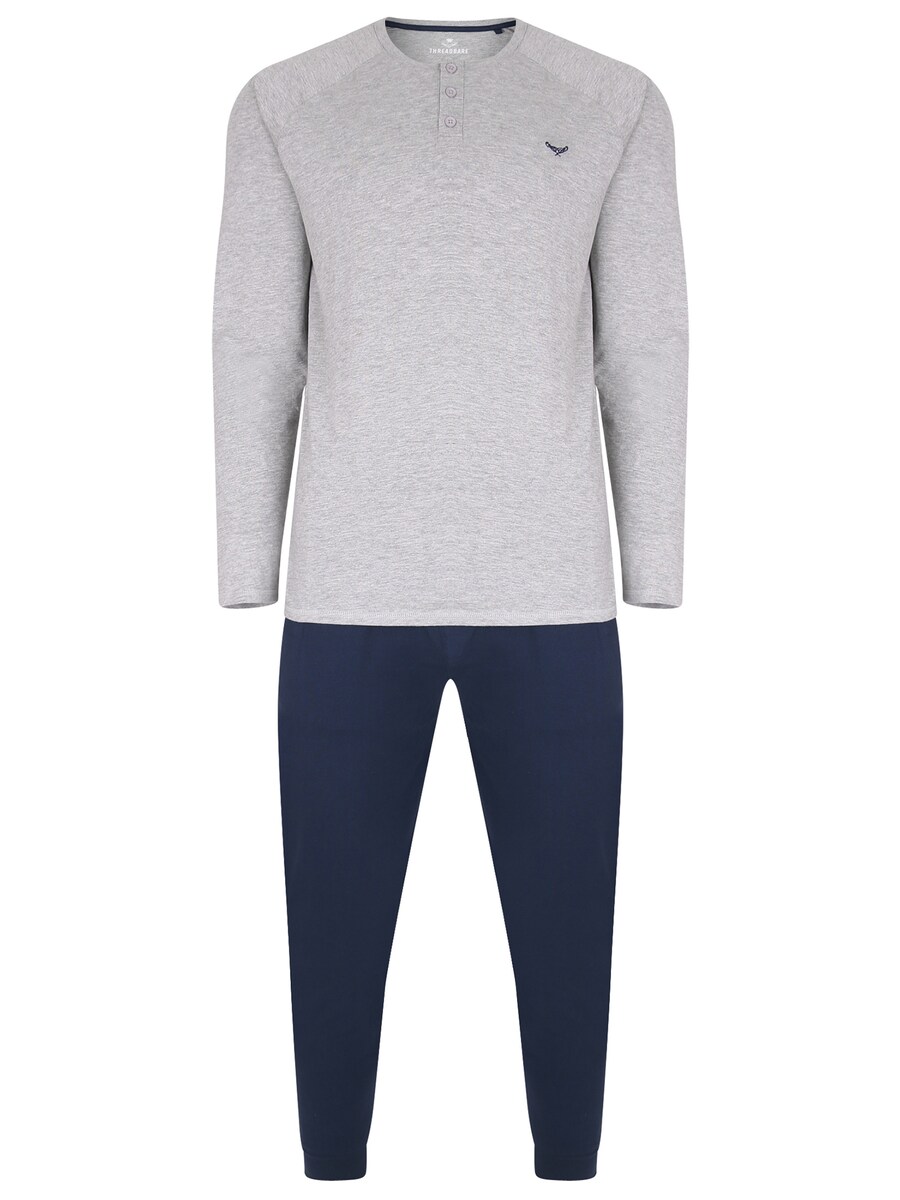 Длинная пижама Threadbare Pitt, цвет Navy/mottled grey
Длинная пижама Threadbare Pitt, цвет Navy/mottled grey