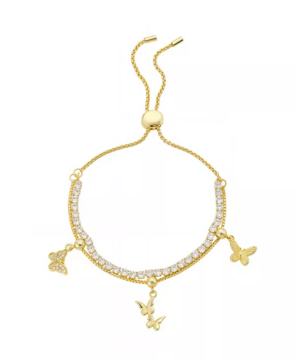 Браслет-Боло с подвеской в виде бабочки из кубического циркония Unwritten, gold
Браслет-Боло с подвеской в виде бабочки из кубического циркония Unwritten, gold