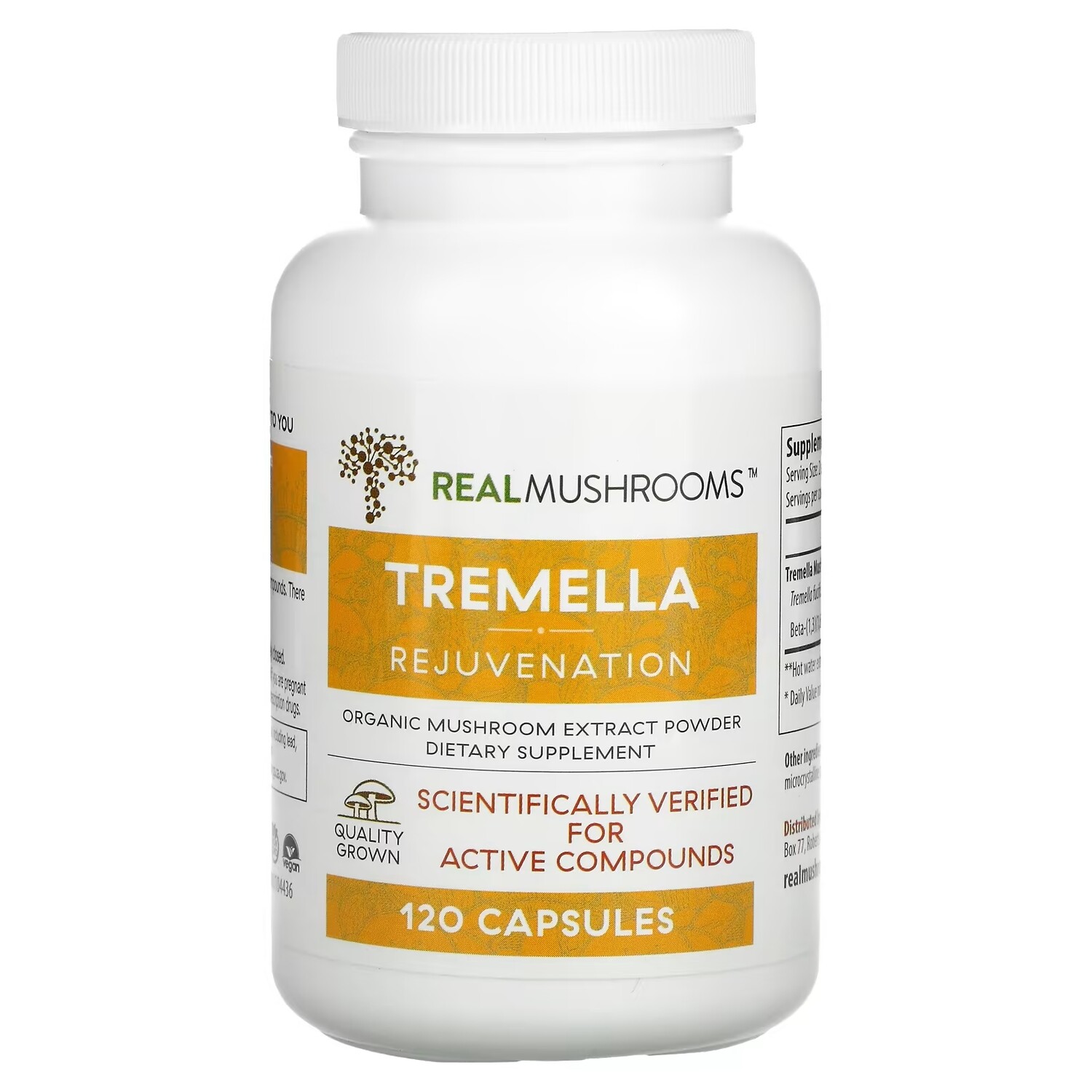 Добавка - Омоложение Real Mushrooms Tremella, 120 капсул
Добавка - Омоложение Real Mushrooms Tremella, 120 капсул
