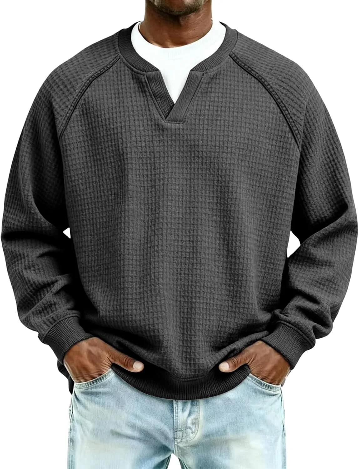 Мужская футболка-поло Waffle Knit, длинный рукав, S-4XL
Мужская футболка-поло Waffle Knit, длинный рукав, S-4XL