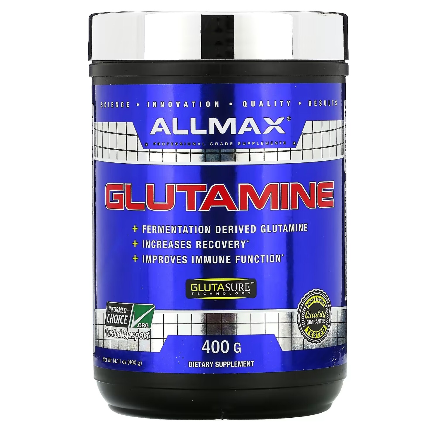 Микронизированный глутамин Allmax, 400 г
Микронизированный глутамин Allmax, 400 г