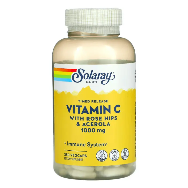 Витамин C Solaray с шиповником и ацеролой 1000 мг , 250 капсул
Витамин C Solaray с шиповником и ацеролой 1000 мг , 250 капсул